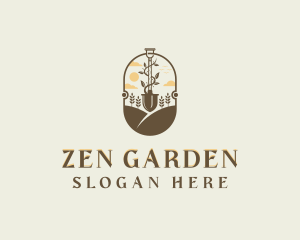 Gardening Shovel Landscaping logo design