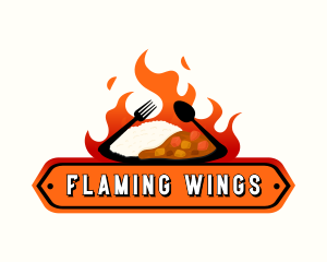 Sizzling Food Restaurant logo design