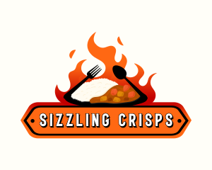 Sizzling Food Restaurant logo design