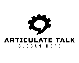 Cogwheel Gear Talk logo design