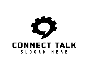 Cogwheel Gear Talk logo design