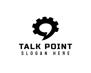 Cogwheel Gear Talk logo design