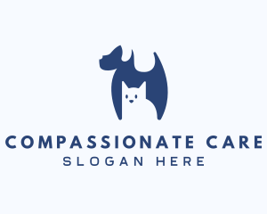 Cat & Dog Pet Care logo design