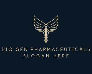 Pharmaceutical Caduceus Clinic logo design