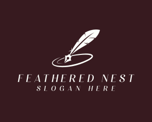 Feather Pen Writer logo design