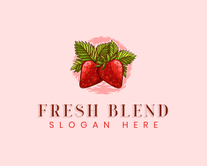 Strawberry Fresh Fruit logo design