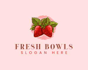 Strawberry Fresh Fruit logo design