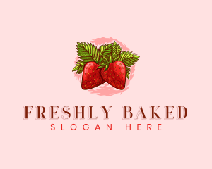 Strawberry Fresh Fruit logo design