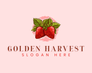 Strawberry Fresh Fruit logo design