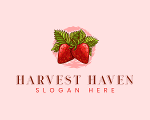 Strawberry Fresh Fruit logo design