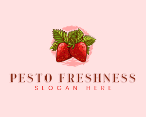 Strawberry Fresh Fruit logo design