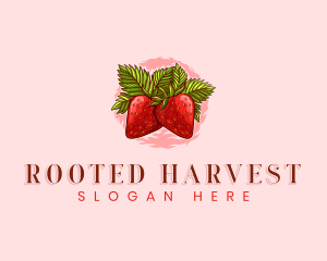 Strawberry Fresh Fruit logo design