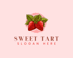 Strawberry Fresh Fruit logo design