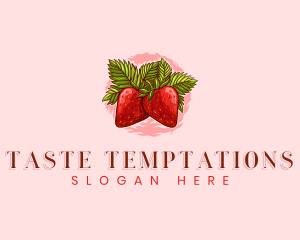 Strawberry Fresh Fruit logo design