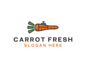 Carrot Veggie Submarine  logo design