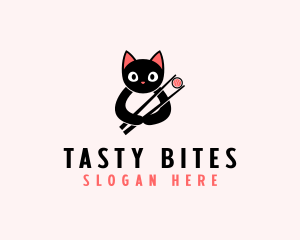 Asian Cat Sushi  Logo