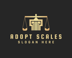 Law Firm Column Scale logo design