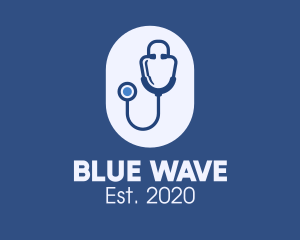 Blue Medical Stethoscope logo