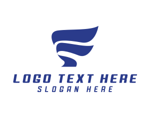 Wing Logistics Letter F Logo