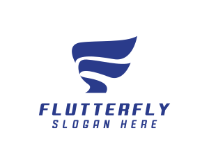 Wing Logistics Letter F logo design