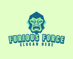 Angry Gorilla Animal logo design