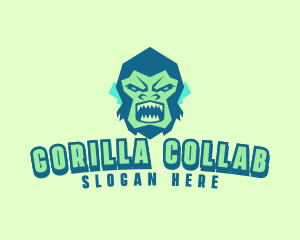 Angry Gorilla Animal logo design