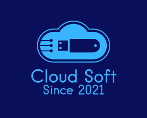 Cloud Flashdrive Storage  logo design