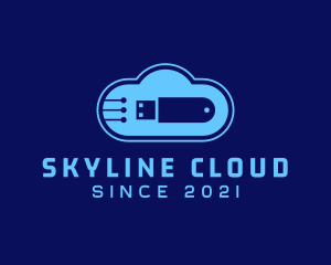 Cloud USB Flashdrive logo design