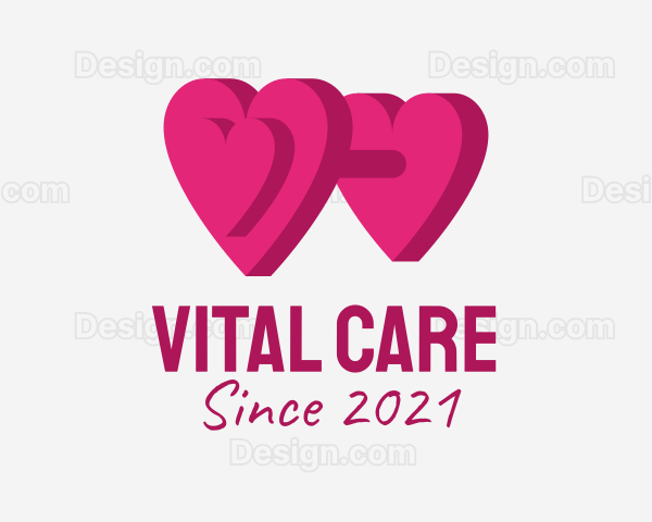 Heart Dumbbell Fitness Logo