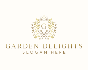 Floral Vine Garden logo design