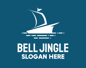 Blue Sailing Ship logo design