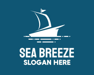 Blue Sailing Ship logo