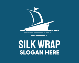 Blue Sailing Ship logo design