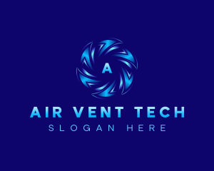 HVAC Air Ventilation logo design