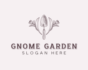 Flower Trowel Gardening logo design