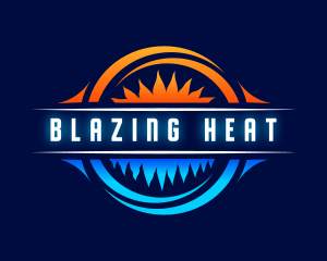 HVAC Heating Cooling logo design