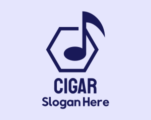 Musical Note Hexagon logo
