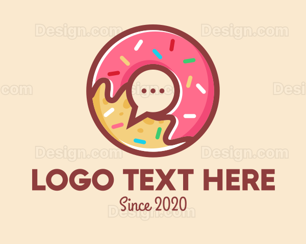 Colorful Donut Chat App Logo