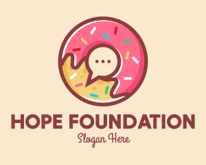 Colorful Donut Chat App Logo