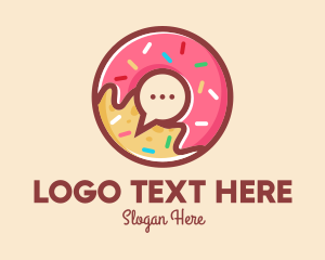 Colorful Donut Chat App Logo