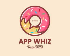 Colorful Donut Chat App logo design