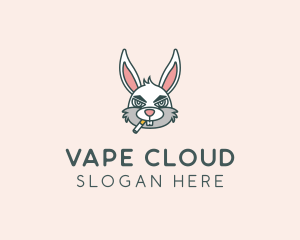 Smoker Rabbit Cartoon logo design