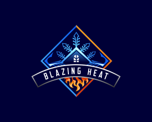 Ventilation Heating Cooling logo design