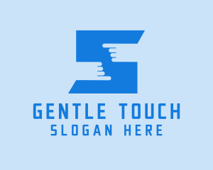 Finger Touch Letter S  Logo