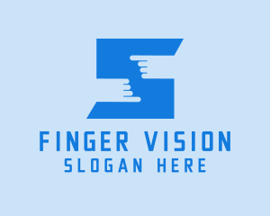 Finger Touch Letter S  logo