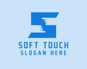 Finger Touch Letter S  logo design