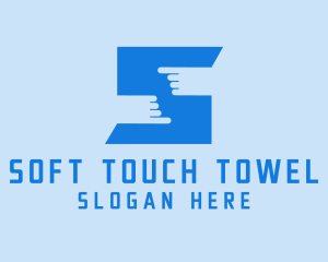 Finger Touch Letter S  logo design