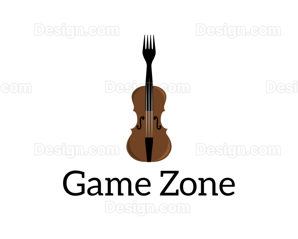 Fork Violin Instrument Logo