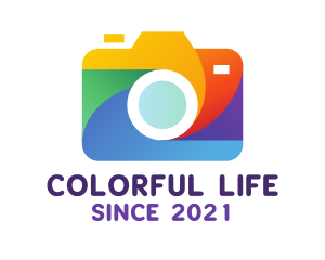 Colorful Whirl Camera logo design