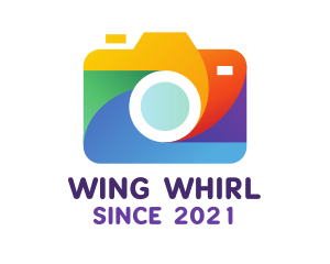 Colorful Whirl Camera logo design